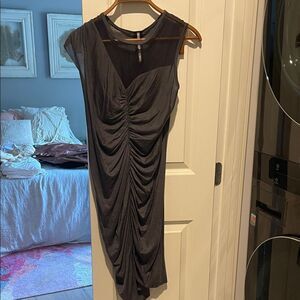Chic Asymmetrical Gray Dress